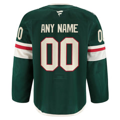 Minnesota Wild Fanatics Home Authentic Pro Custom Jersey - Green - NHL 202056768