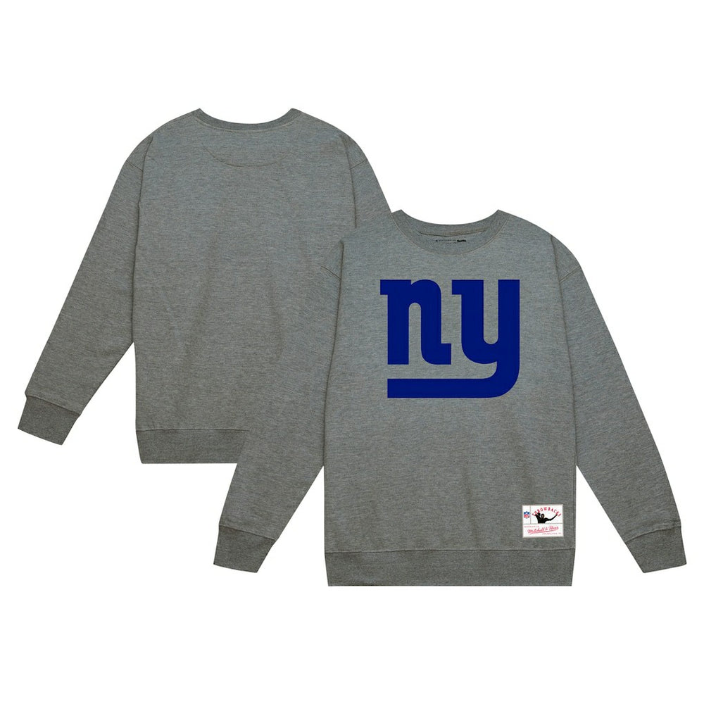 Mitchell & Ness New York Giants Basic Fleece Pullover Sweatshirt Heather Gray