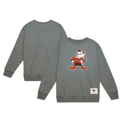 Mitchell & Ness Cleveland Browns Basic Fleece Pullover Sweatshirt Heather Gray