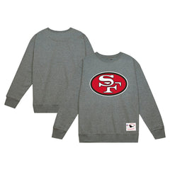 Mitchell & Ness San Francisco 49ers Basic Fleece Pullover Sweatshirt Heather Gray