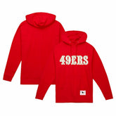 Mitchell & Ness San Francisco 49ers Team Wordmark Vintage Pullover Hoodie Scarlet