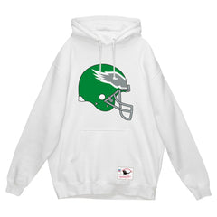 Mitchell & Ness Philadelphia Eagles Helmet Logo Vintage Pullover Hoodie White