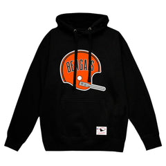 Mitchell & Ness Cincinnati Bengals Helmet Logo Vintage Pullover Hoodie Black