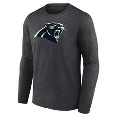 Carolina Panthers Personalized Name & Number Monochrome Long Sleeve T-Shirt Charcoal