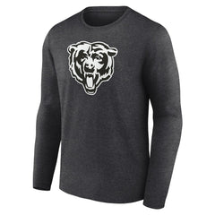Chicago Bears Personalized Name & Number Monochrome Long Sleeve T-Shirt Charcoal