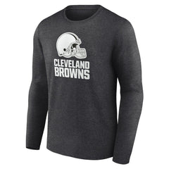Cleveland Browns Personalized Name & Number Monochrome Long Sleeve T-Shirt Charcoal