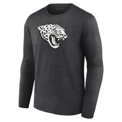 Jacksonville Jaguars Personalized Name & Number Monochrome Long Sleeve T-Shirt Charcoal