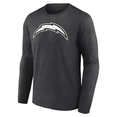Los Angeles Chargers Personalized Name & Number Monochrome Long Sleeve T-Shirt Charcoal
