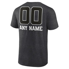 Los Angeles Chargers Personalized Name & Number Monochrome T-Shirt Charcoal