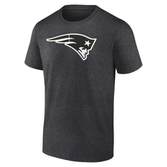 New England Patriots Personalized Name & Number Monochrome T-Shirt Charcoal