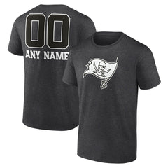 Tampa Bay Buccaneers Personalized Name & Number Monochrome T-Shirt Charcoal