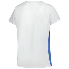 Fanatics Detroit Lions Women's Plus Size Glitter Lace-Up V- Neck T-Shirt White