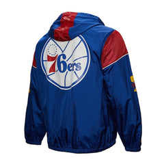 Philadelphia 76ers Unisex Hardwood Classics Team OG 3.0 Anorak Half-Zip Windbreaker Jacket Royal | Mitchell & Ness