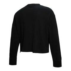 Philadelphia 76ers Women's Hardwood Classics Studded Boxy Cropped Long Sleeve T-Shirt Black | Mitchell & Ness discount