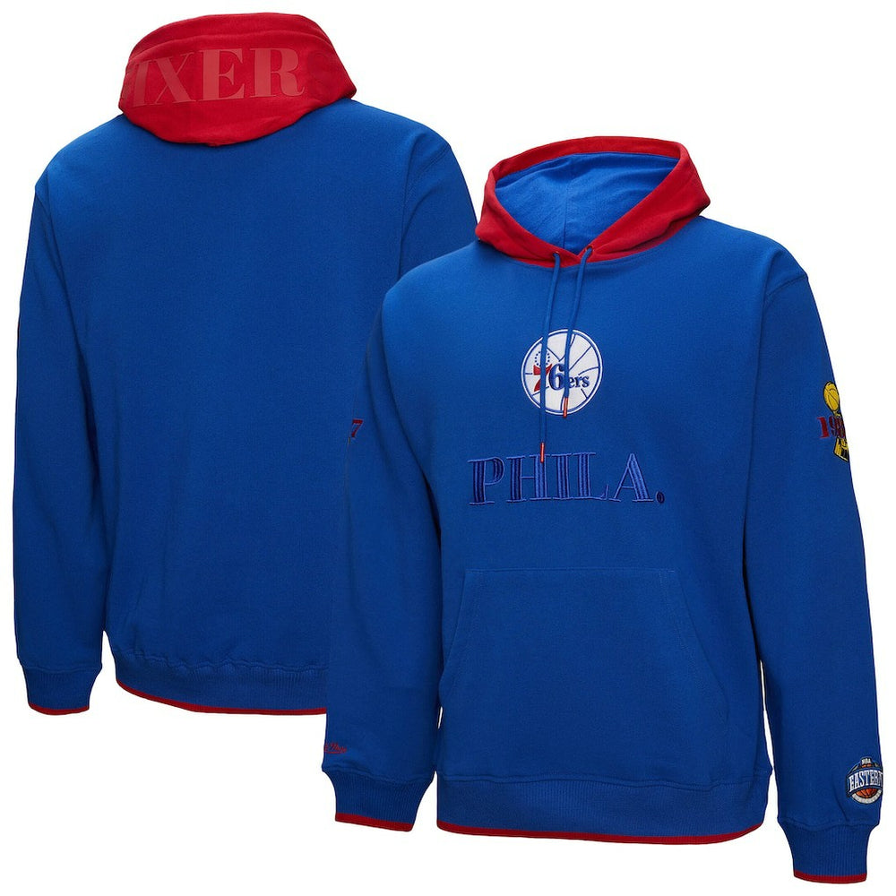 Philadelphia 76ers Hardwood Classics Team OG 3.0 Pullover Hoodie Royal | Mitchell & Ness US