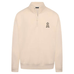 Los Angeles Angels Levelwear Murray Quarter-Zip Sweatshirt - Khaki - MLB Lifestyle