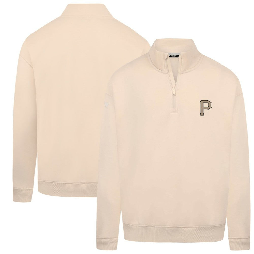 Pittsburgh Pirates Levelwear Murray Quarter-Zip Sweatshirt - Khaki - MLB Lifestyle