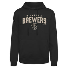Milwaukee Brewers Levelwear Podium Team Arch Pullover Hoodie - Black - MLB on Sale