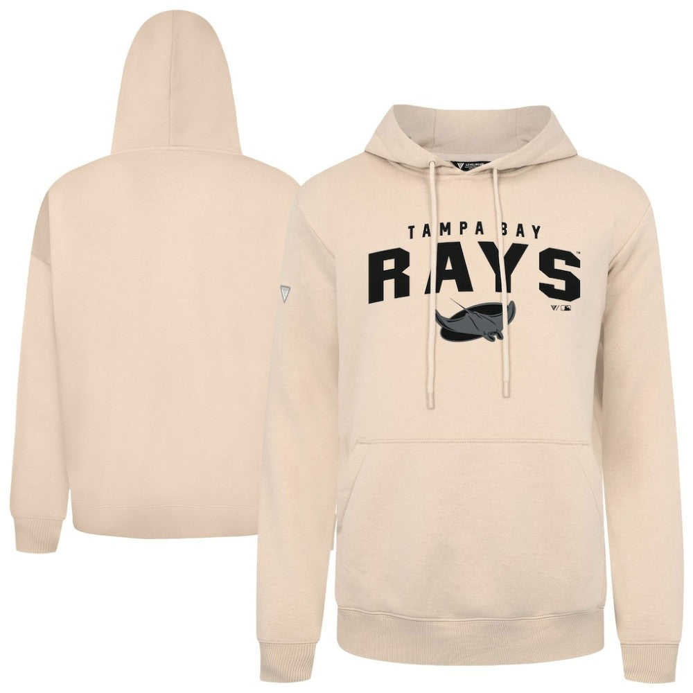 Tampa Bay Rays Levelwear Podium Team Arch Pullover Hoodie - Khaki - MLB Lifestyle