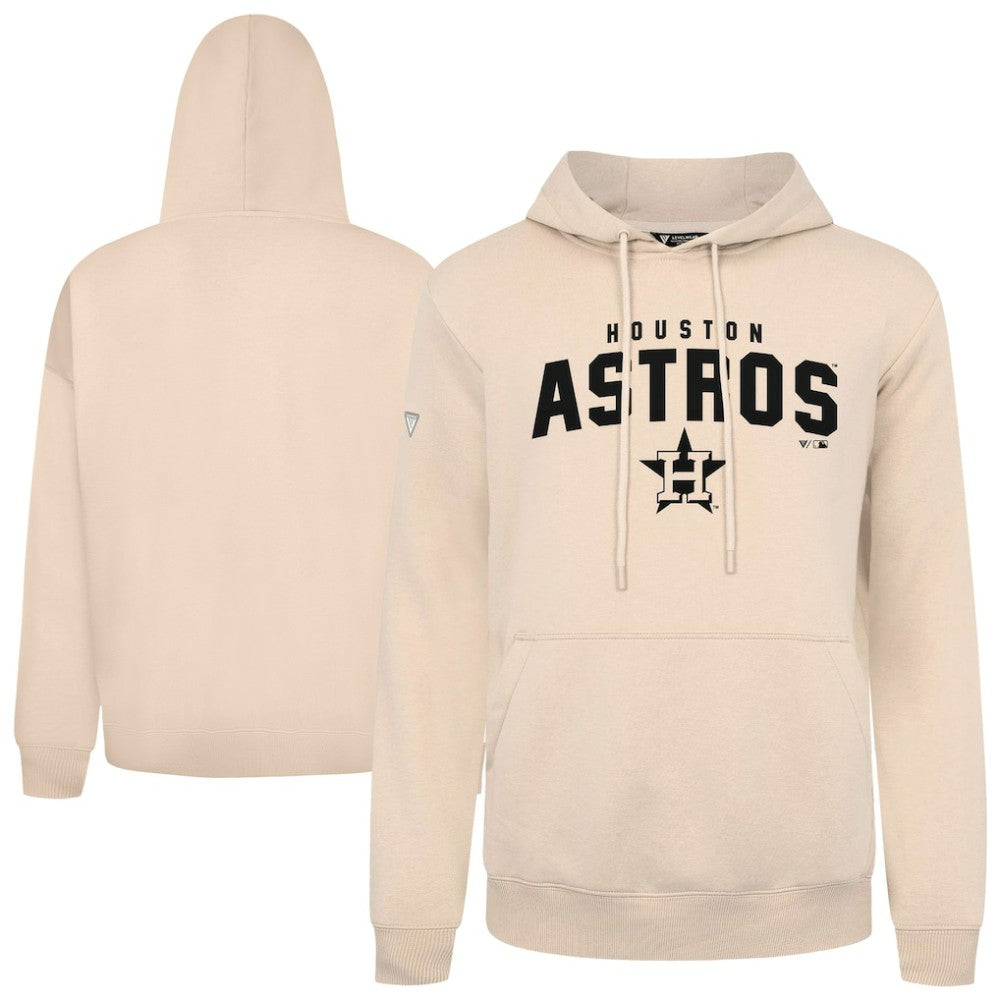 Houston Astros Levelwear Podium Team Arch Pullover Hoodie - Khaki - MLB Sale