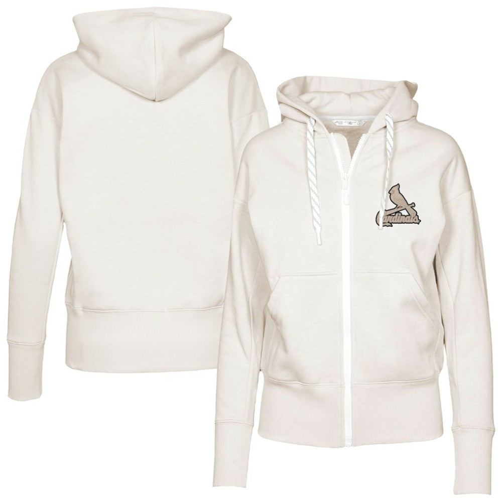 St. Louis Cardinals Levelwear Women's Gardinia Full-Zip Hoodie - Khaki - MLB Online