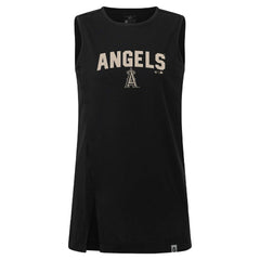 Los Angeles Angels Levelwear Women's Influx Team Arch Tank Top - Black - MLB Lifestyle