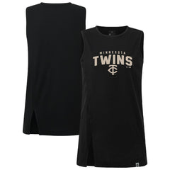 Minnesota Twins Levelwear Women's Influx Team Arch Tank Top - Black - MLB Sale