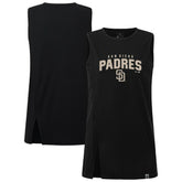 San Diego Padres Levelwear Women's Influx Team Arch Tank Top - Black - MLB Online