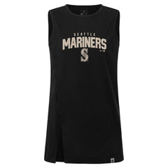 Seattle Mariners Levelwear Women's Influx Team Arch Tank Top - Black - MLB Sale