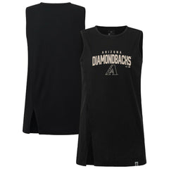 Arizona Diamondbacks Levelwear Women's Influx Team Arch Tank Top - Black - MLB Lifestyle