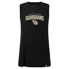 Cleveland Guardians Levelwear Women's Influx Team Arch Tank Top - Black - MLB Lifestyle