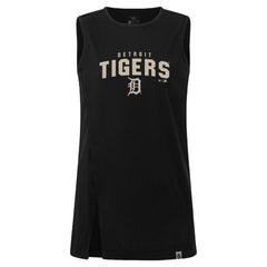 Detroit Tigers Levelwear Women's Influx Team Arch Tank Top - Black - MLB Lifestyle