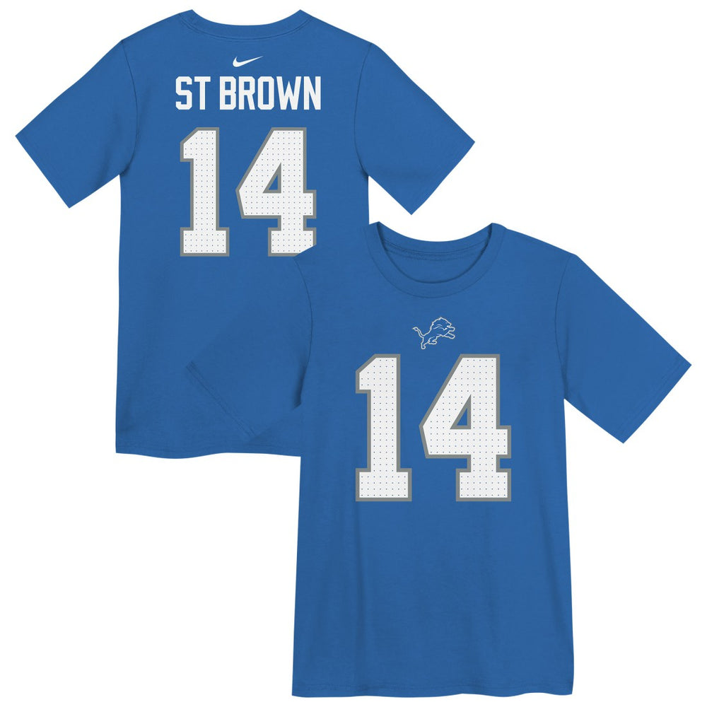 Nike Amon-Ra St. Brown Detroit Lions Preschool Player Name & Number T-Shirt Blue