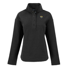 Jacksonville Jaguars Cutter & Buck Women's Hunts Point Eco Half-Snap Sweatshirt Black
