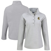 Pittsburgh Steelers Cutter & Buck Women's Hunts Point Eco Half-Snap Sweatshirt Gray