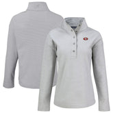 San Francisco 49ers Cutter & Buck Women's Hunts Point Eco Half-Snap Sweatshirt Gray