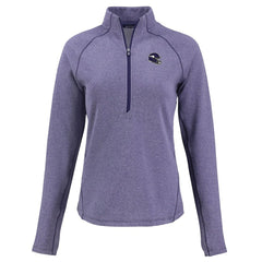 Minnesota Vikings Cutter & Buck Women's Peshastin Eco Fleece Recycled Tri-Blend Raglan Half-Zip Jacket Heather Purple
