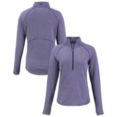 Minnesota Vikings Cutter & Buck Women's Peshastin Eco Fleece Recycled Tri-Blend Raglan Half-Zip Jacket Heather Purple