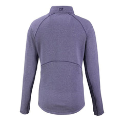 Minnesota Vikings Cutter & Buck Women's Peshastin Eco Fleece Recycled Tri-Blend Raglan Half-Zip Jacket Heather Purple
