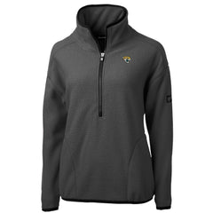 Jacksonville Jaguars Cutter & Buck Women's Cascade Eco Sherpa Fleece Half-Zip Jacket Charcoal