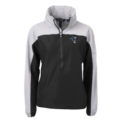 Indianapolis Colts Cutter & Buck Women's Charter Eco Recycled Half-Zip Hooded Anorak Jacket Black