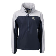 Los Angeles Chargers Cutter & Buck Women's Charter Eco Recycled Half-Zip Hooded Anorak Jacket Navy