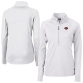 San Francisco 49ers Cutter & Buck Women's Adapt Eco Knit Stretch Recycled Raglan Half-Zip Top White