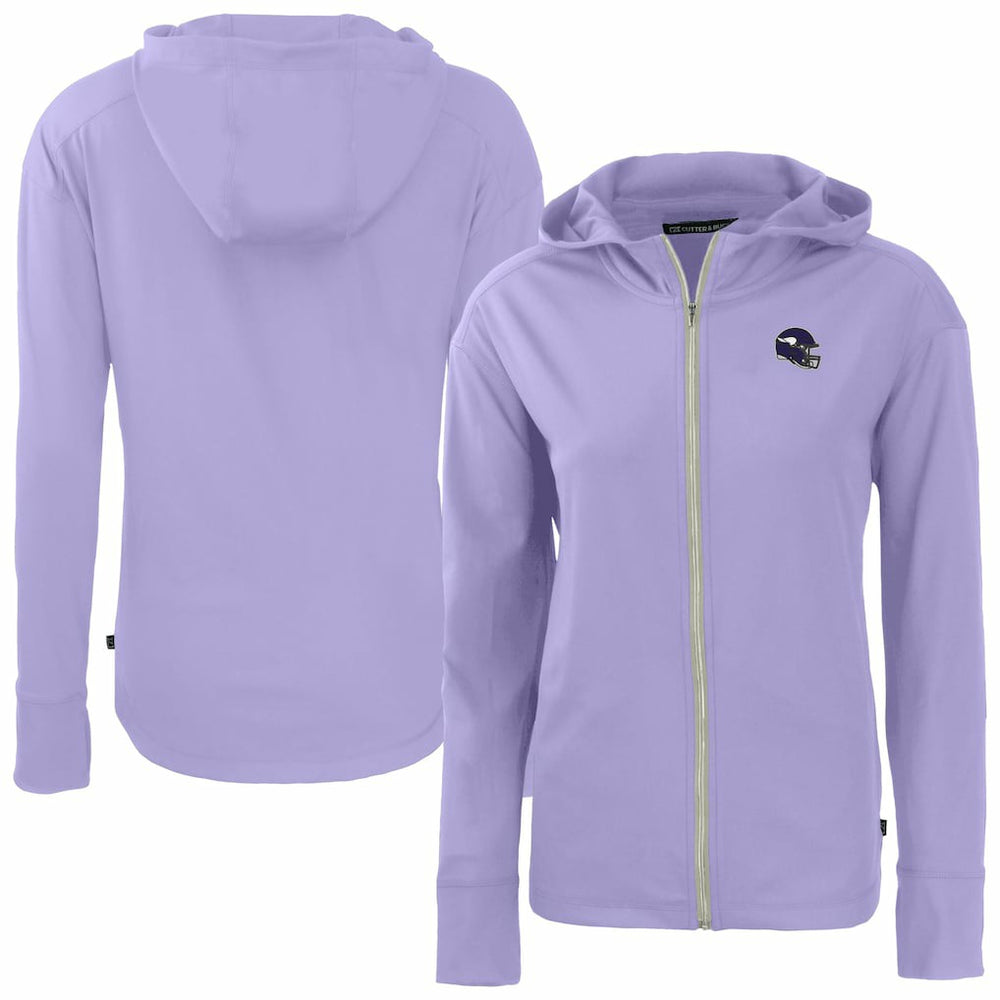 Minnesota Vikings Cutter & Buck Women's Daybreak Eco Recycled Full-Zip Hoodie Jacket Purple