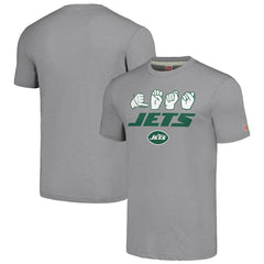New York Jets Homage Unisex The NFL ASL Collection by Love Sign American Sign Language T-Shirt Grey