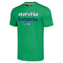 Seattle Seahawks Homage Unisex The NFL ASL Collection by Love Sign American Sign Language T-Shirt Green