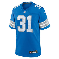 Nike Kerby Joseph Detroit Lions Team Game Jersey Blue