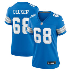 Nike Taylor Decker Detroit Lions Women's Team Game Jersey Blue