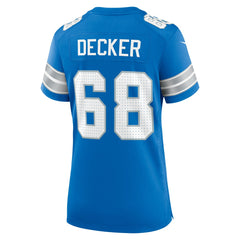 Nike Taylor Decker Detroit Lions Women's Team Game Jersey Blue