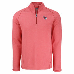 Cleveland Guardians Cutter & Buck Peshastin Eco Fleece Recycled Raglan Quarter-Zip Top - Heather Red - MLB on Sale